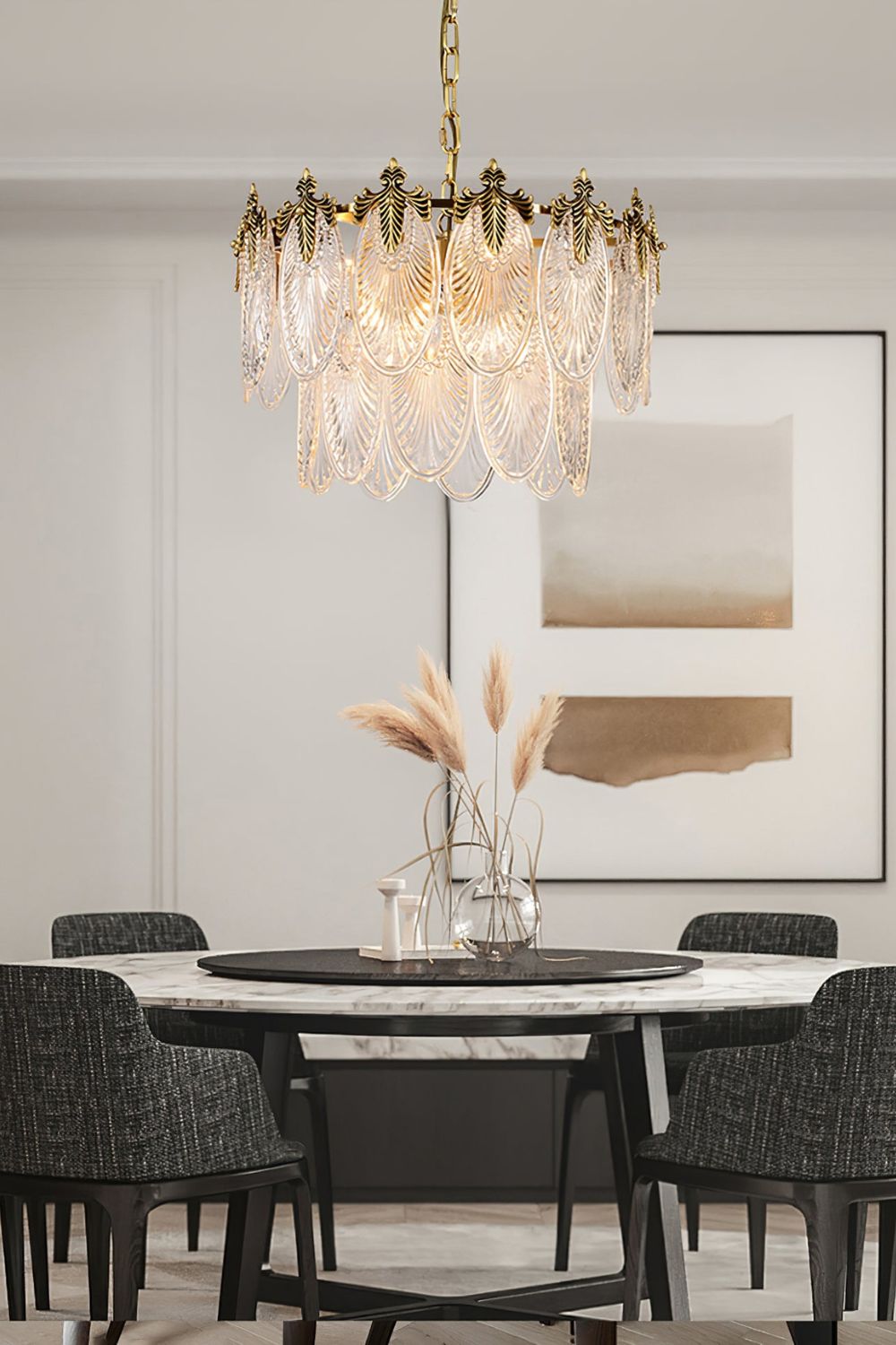 Vintage Crystal Leaf Chandelier - SamuLighting