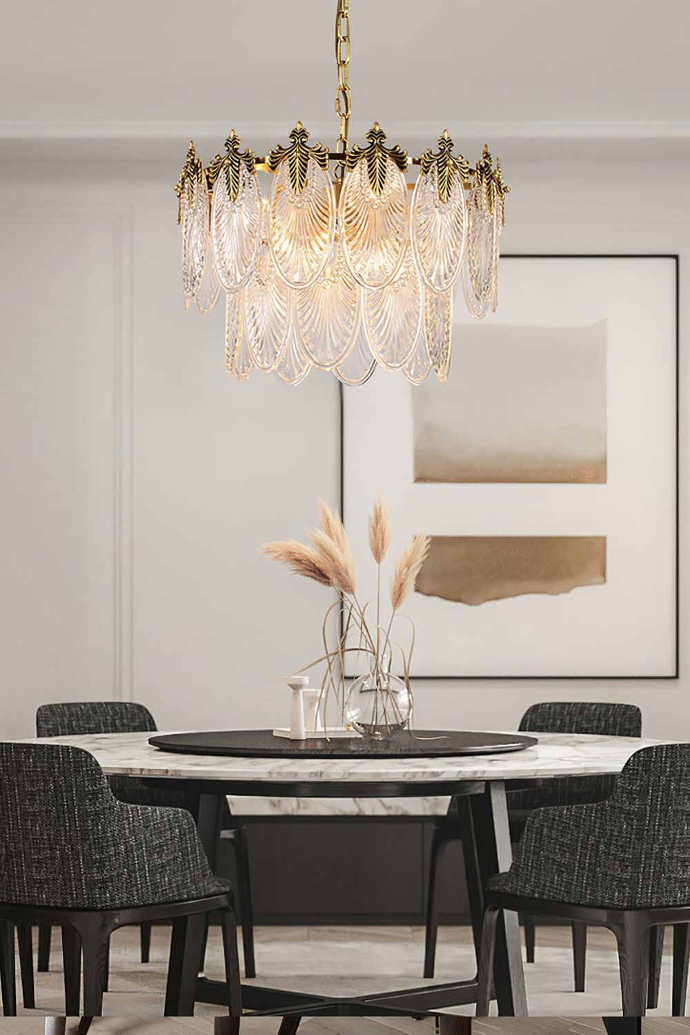 Vintage Crystal Leaf Chandelier - SamuLighting