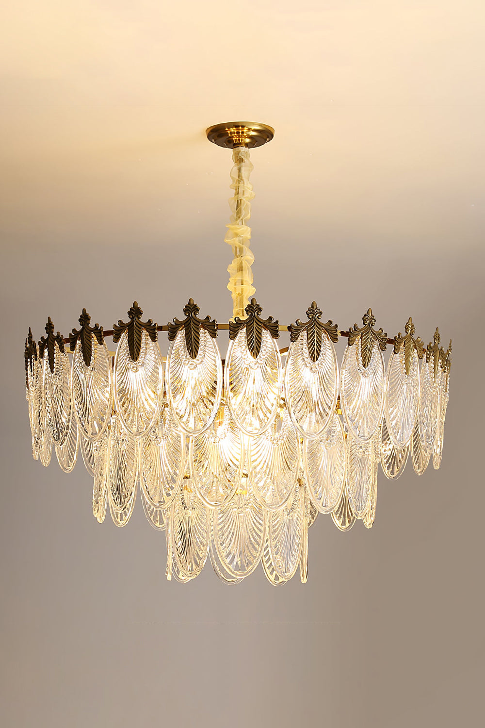 Vintage Crystal Leaf Chandelier - SamuLighting