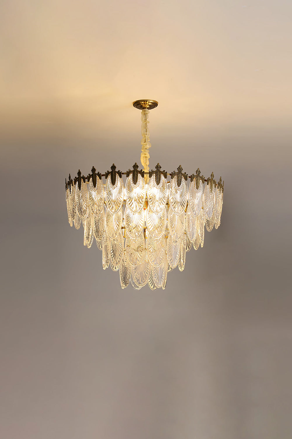 Vintage Crystal Leaf Chandelier - SamuLighting