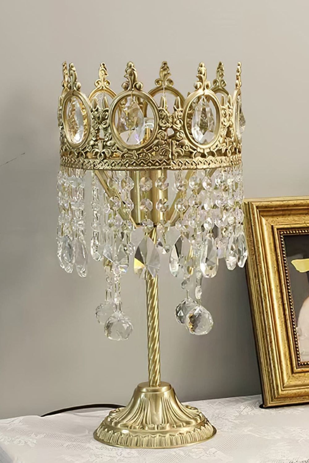 Vintage Crystal Table Lamp – SamuLighting