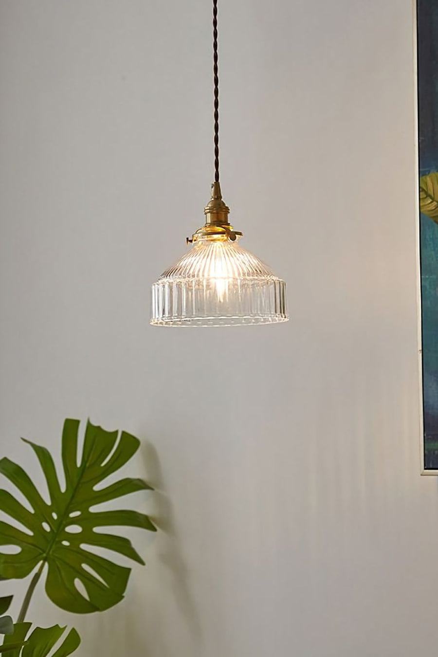 Vintage Glass Pendant Light