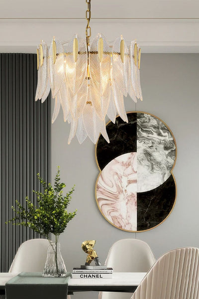 Glass Feathers Chandelier - SamuLighting
